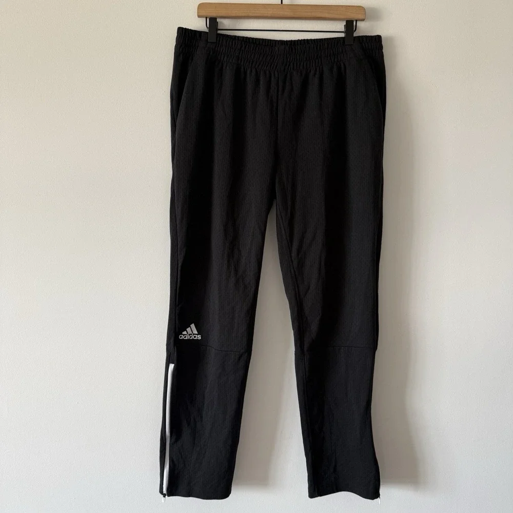 Adidas Athletics Squad Pant Men's Sz Large Sport Climalite Black Gym Training